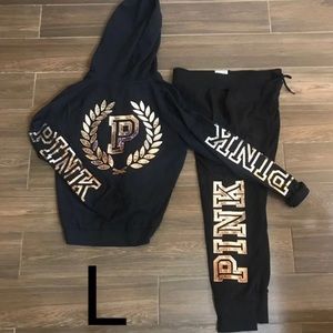 Large Victoria’s Secret Pink sweatsuit w/ sequins